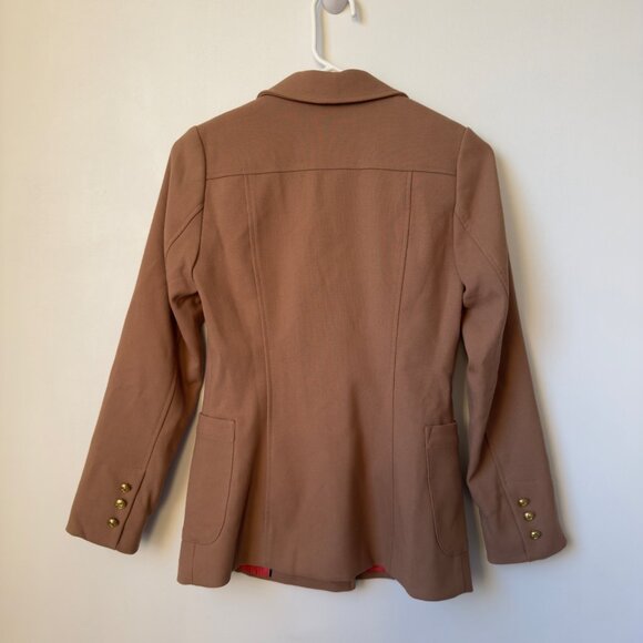 H&M Brown Double Breasted Blazer Jacket Size 2 - Picture 2 of 5
